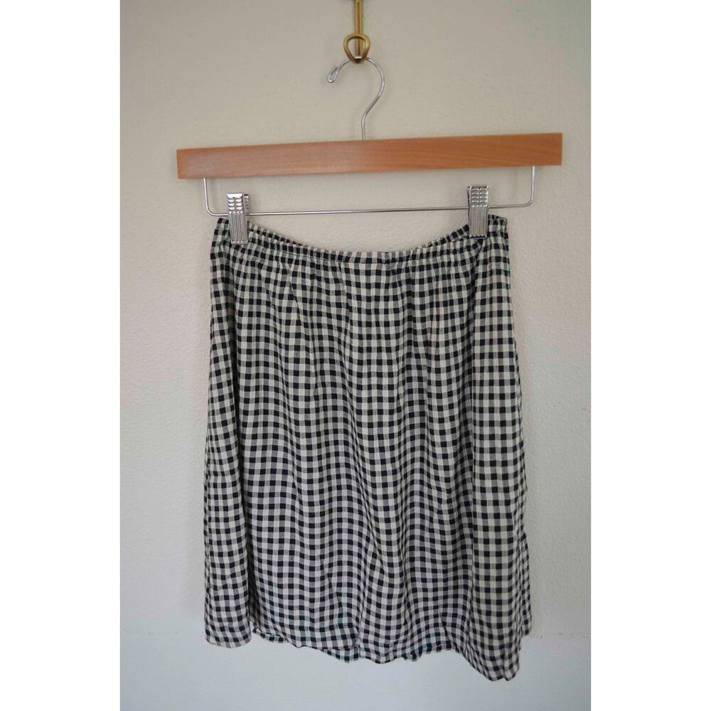 90s Gingham Button Front Skirt - image 5
